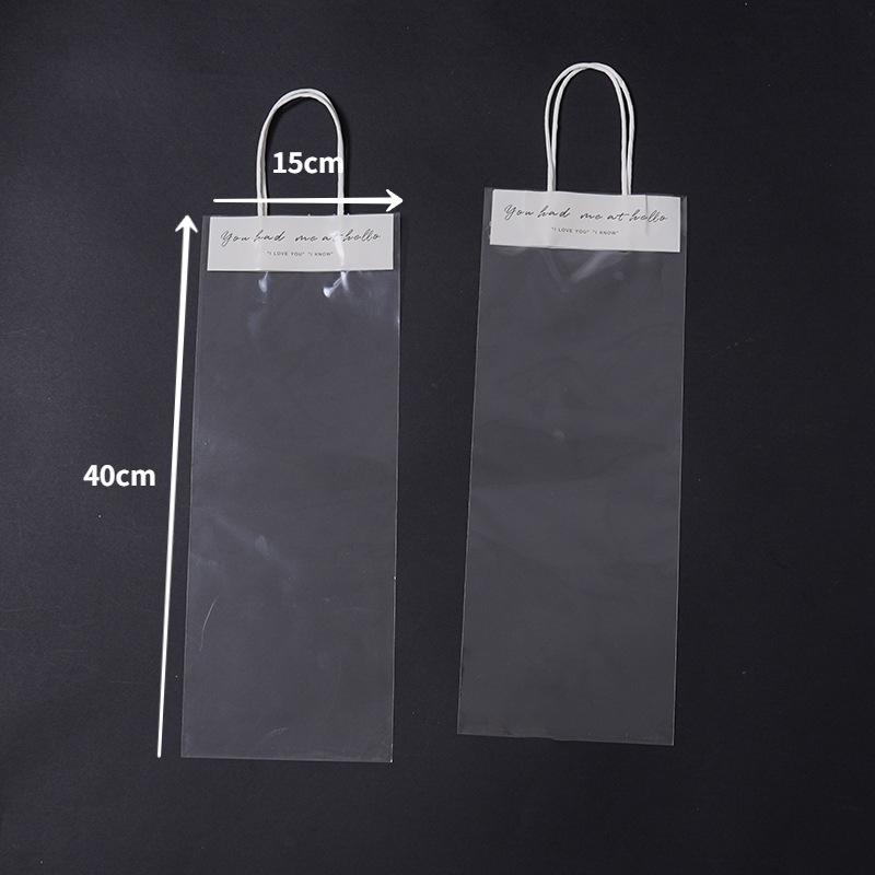 10Pcs Flower Packing Bags Transparent Flower Bouquet Gift Bag Valentine'S Day And Mother'S Day Flower Tote Bag