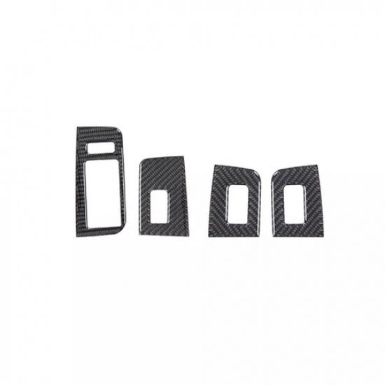 Set Carbon Fiber Interior Door Control Cover Trims 4Pcs For Acura TL 2004-2008