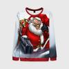 Autumn Winter New Men's Women's Santa Claus Creative Printed Round Neck Lightweight Casual Loose Pullovers