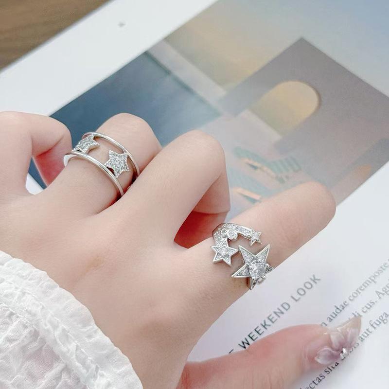 Blind Box Full Of Diamonds, Colored Treasures, Zir*****Pen Rings, Light Luxury, High-End Sense, Niche Personality Stacking, Stacking, Wearing Rings