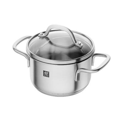 PICO Series Mini Saucepan 12 Cm 0.8 Liters with Glass Lid INDUCTION