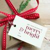 50-Pack Glossy Finish Rectangular Holiday Gift Tags, for Easy Hanging, Perfect for Christmas Presents, Events & Celebrations