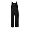 Overalls mit weitem Bein, einfarbig, lässig, ärmellos, mit Trägern und Taschen, Overall, zusammengesetzter langer Hosen-Overall für Damen