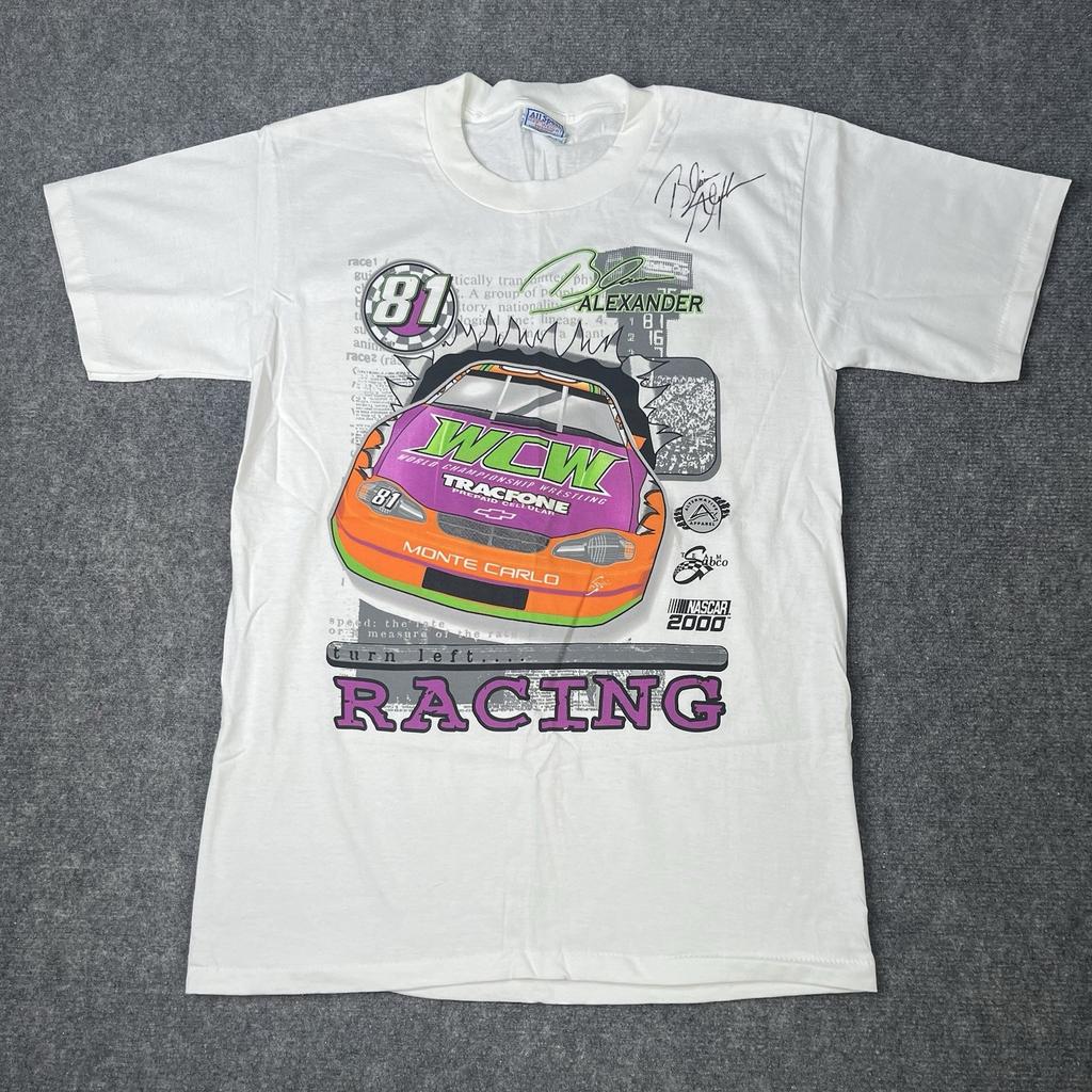 Vtg 2000 Wcw Racing Blaise Alexander Wrestling NASCAR T-Shirt Herren M T-Shirt Unisex T-Shirt