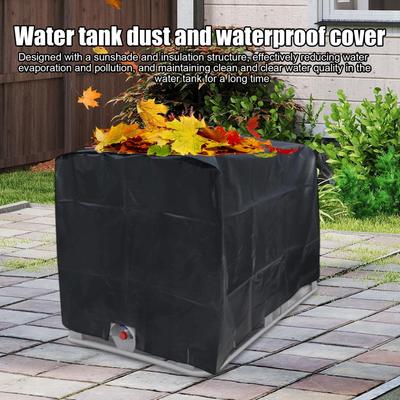 Water Tank Cover Dustproof Fade Resistant Tote Sunshade Thermal Foldable Reusable Storage Protection For Wind Yard Garden Well
