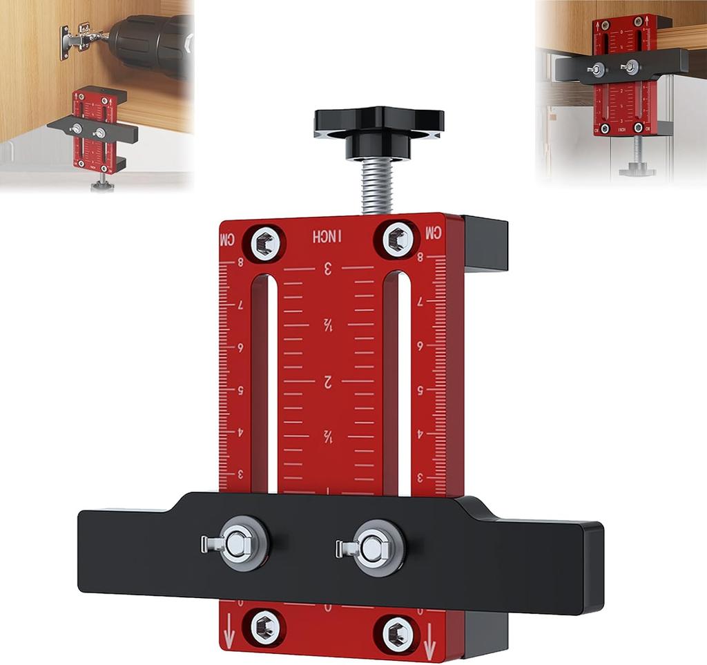 Cabinet Door Installation Positioner, Aluminum Alloy Cabinet Hardware Jig, Versatile Hardware Jig, Cabinet Installation Tools