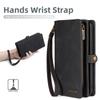 MEGSHI 017 Series For Samsung Galaxy S24 Ultra Case Zipper Wallet Detachable Letaher Phone Bag