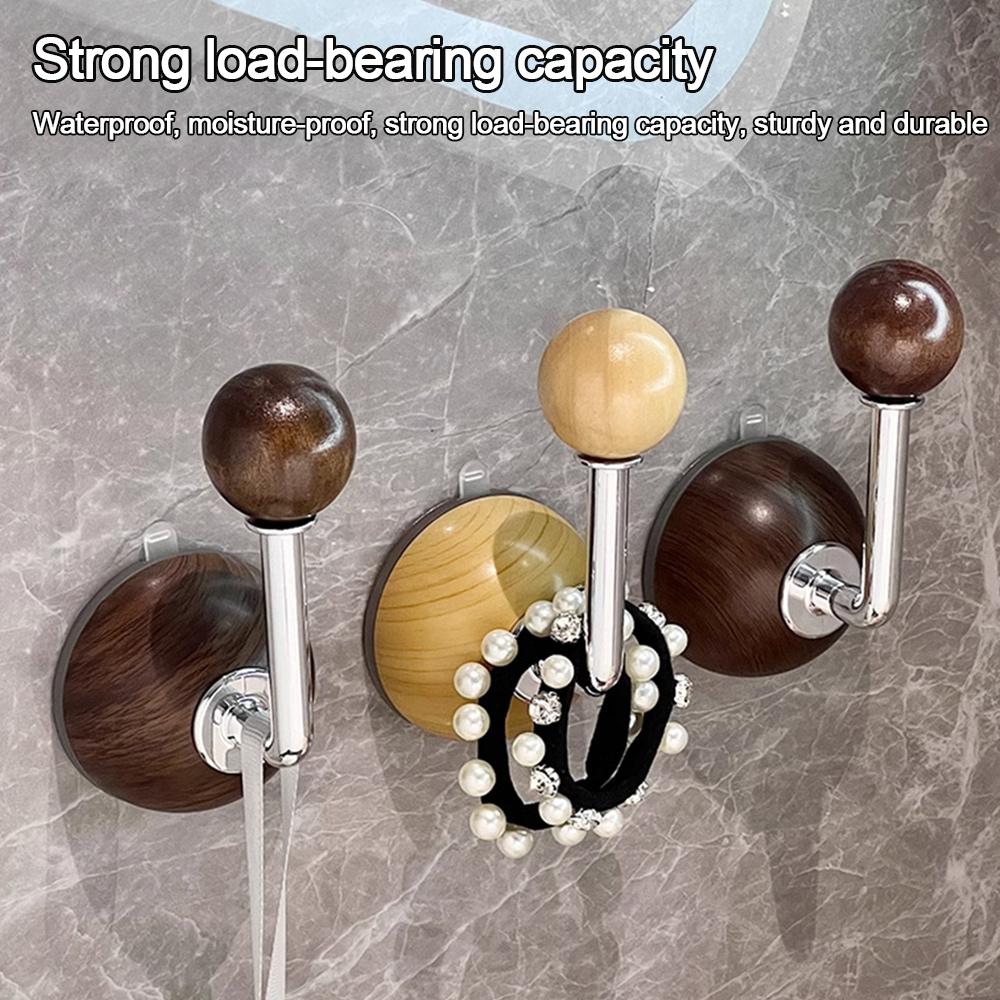 No Punching Required Suction Cup Hook Water Proof Reusable Bathroom Hook Strong Load-bearing Wall-mounted Door Clothes Hook