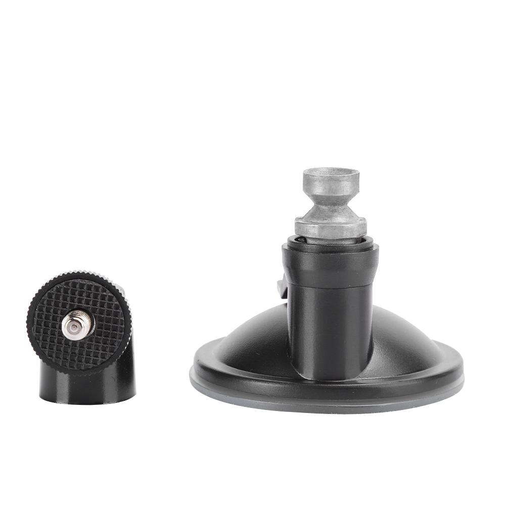 HD-004a B Halterung Silber Schwarz Aluminiumlegierung Fahrzeughalterung Vakuumsauger Starker Saugständer(Schwarz )