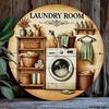 Vintage Laundry Tin Sign Washer Detergent Iron Wall Decor Home Bathroom