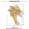 3pcs/Lot Stainless Steel Rhinestone Shell Starfish Crab Pendant Seahorse Dolphin Turtle DIY Charms Necklace Making Women Jewelry