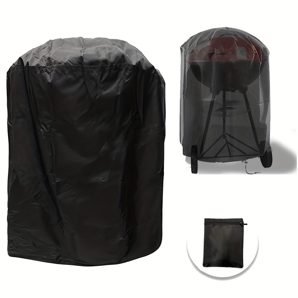 Universal Round BBQ Grill Cover, Heavy Duty Waterproof Windproof Tear Resistant Outdoor Barbecue Protector (Only Cover)