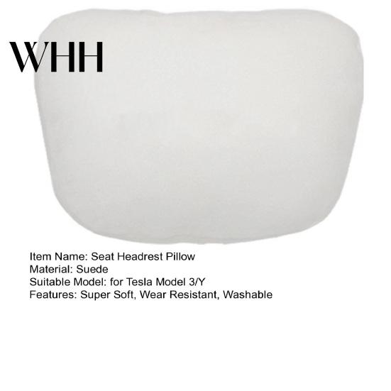 Special Car Headrest Design Seat Pillow Neck Support Cushion with Invisible Strap Breathable Wear Resistant Easy to Install for Tesla Model 3/Y Auto