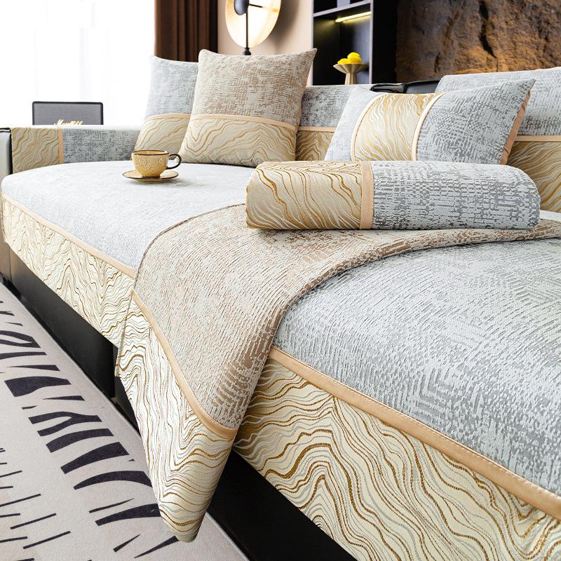 

Чехлы для диванов из шенилла для гостиной, легкие, роскошные, нескользящие, коврики для диванов, универсальные, для диванов, защита мебели, Four Seasons 60x60