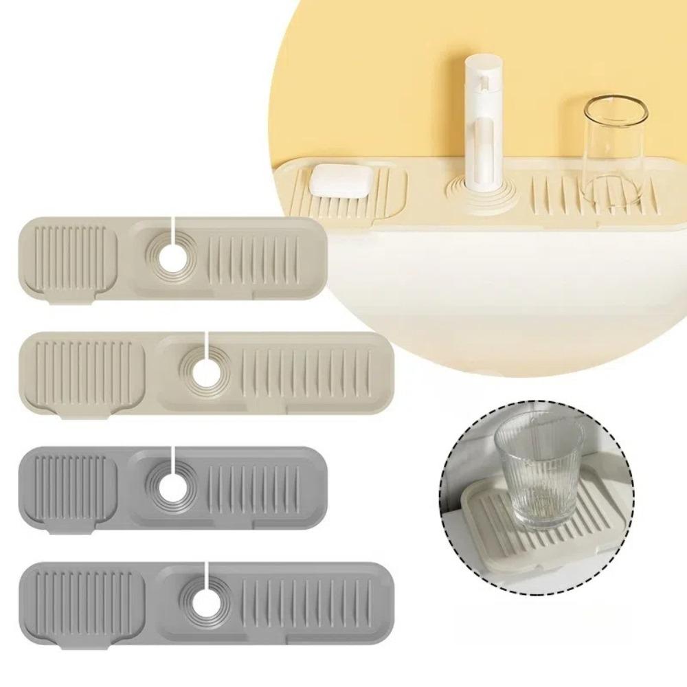 Silicone Faucet Mat Anti-slip Countertop Protection Mats New Sink Splash Guard Farmhouse Decor