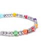 Polalita Rainbow Gemstone & Silver Hematite Bracelet (Plt-Br-139_Sv)