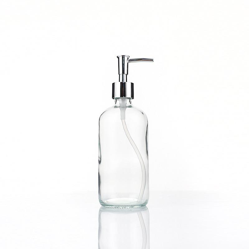 Glass Pump Dispenser Bottles for Lotion, Shower Gel, Hotel & B&B Hand Sanitizer