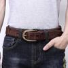 Personality Trend Knife Mark Thickened First Layer Cowhide Belt Men'S Genuine Leather Pin Buckle Retro Ins Style Old Jeans Belt