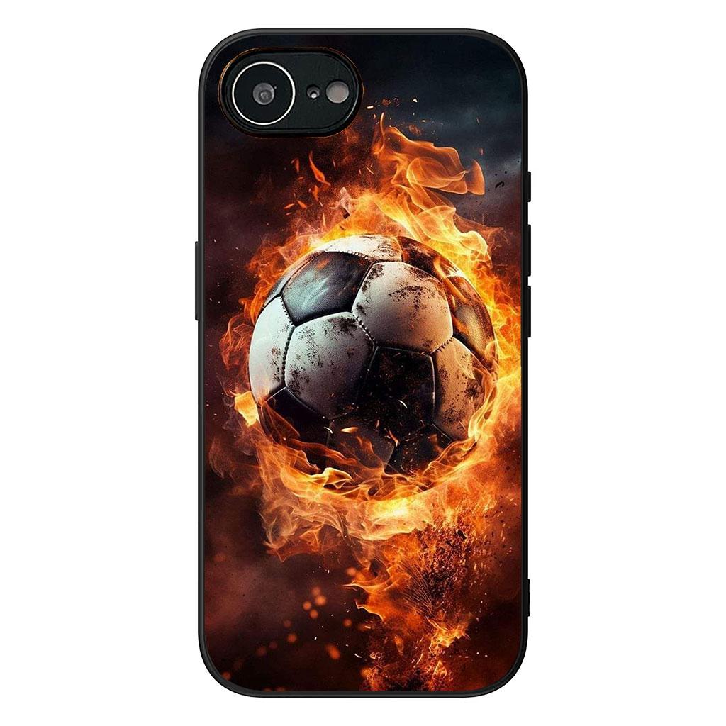 Football Sports Soccer Phone Cover Case for Apple iPhone 16 15 14 Plus 13 12 Mini 17 Pro Max + ProMax 16E Air 16+ Casing
