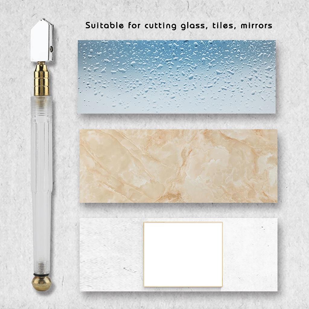 Supercutter Metal Handle Straight Hd Glass Cutter for Cutting Glass Tiles Mirror RT-208A