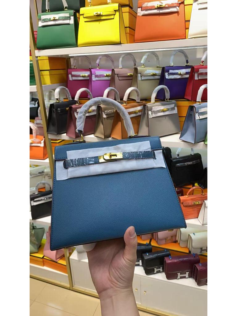 Bolso Kelly Color Caramelo: Bolso de Mano de Moda Europeo y Americano para Mujer, Bolso de Hombro Único o Cruzado de Gama Alta