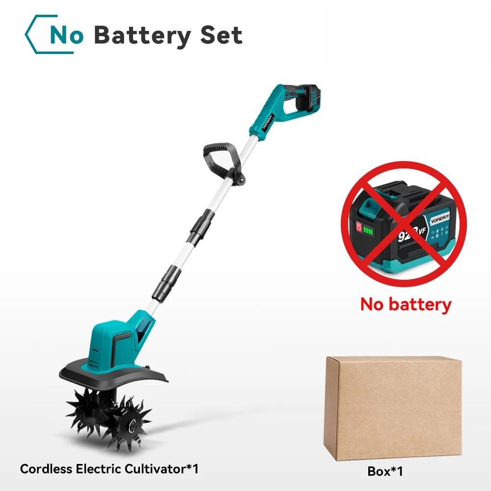 1500W Brushless Electric Garden Tiller Height Adjustable Rototiller Garden Lawn Trimmer Soil Cultivation Power Tool