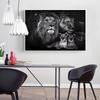 Modern Lion Family Wall Art Canvas Painting Print Posters Nature Animal Tiger Mural Pictures for Living Room Home Decoration