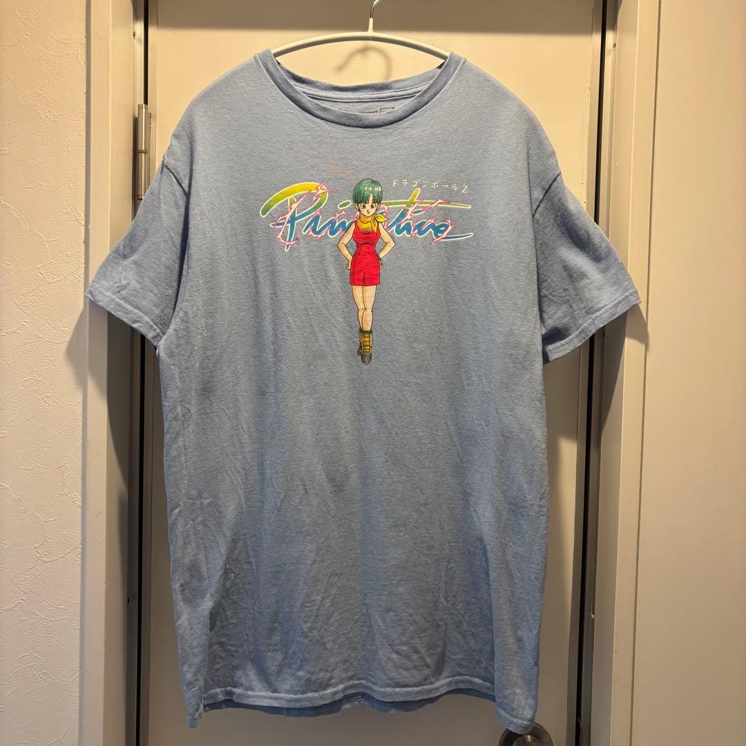 

[USED] Primitive Dragon Ball Z Bulma Logo T-Shirt Light Blue Medium Anime Tee