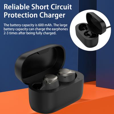 Boîtier de chargement sans fil pour écouteurs, chargement rapide, anti-poussière, indicateur LED, compartiment de chargement pour écouteurs pour Jabra 75t/pour Active 75t