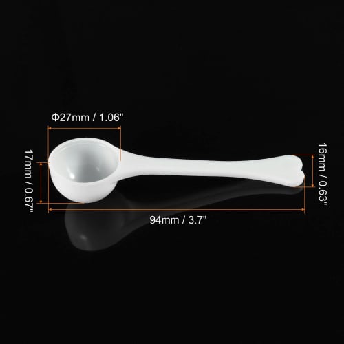 uxcell 15-Piece Micro Spoon, 3g Measuring Scoop, Plastic Round Bottom Mini Spoon, Flat Bottom Mini Spoon for Home Kitchen, Powder Measurement, and Bak