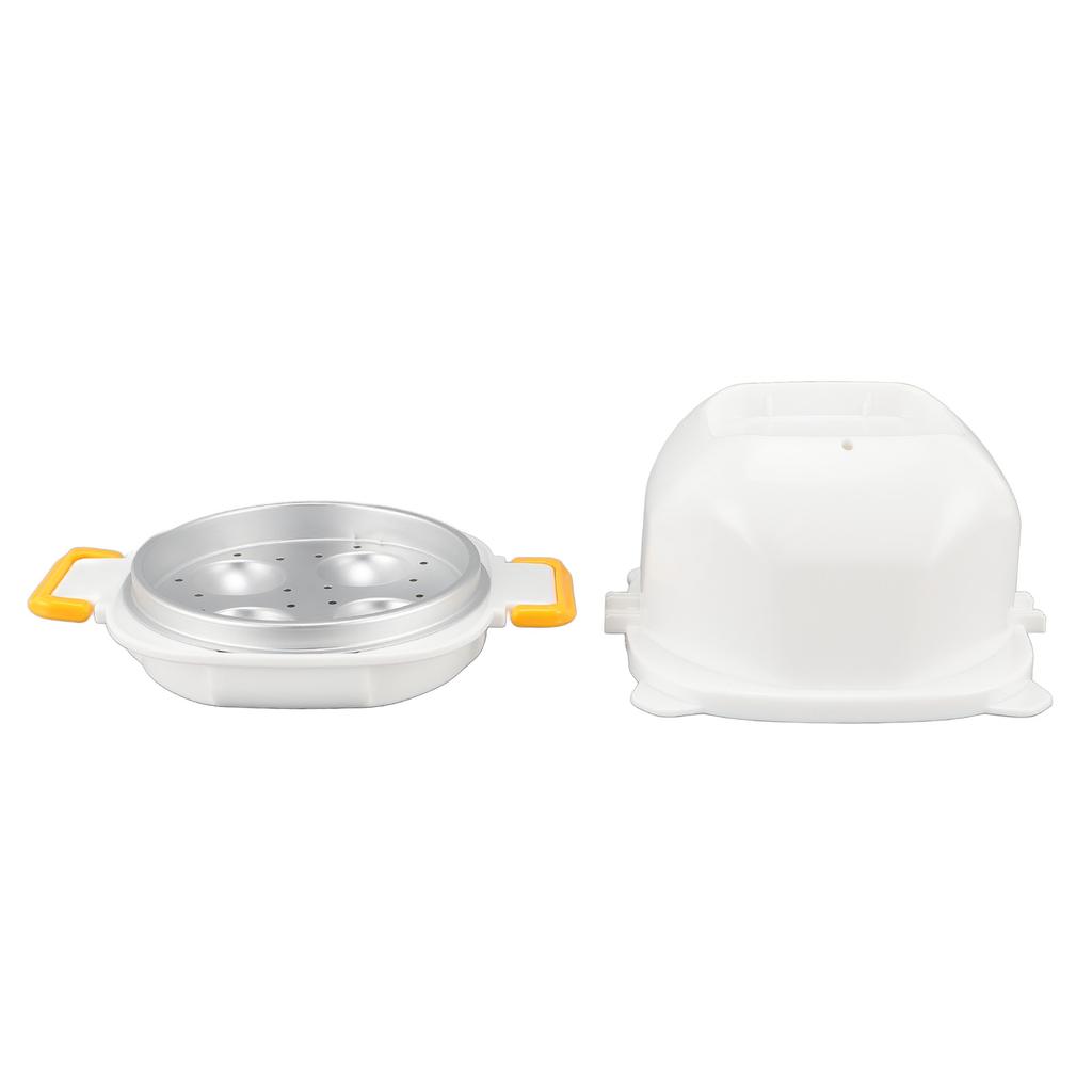 Microwave Egg Boiler Steaming Cutting Dual Use 4 Cavities Fast Microwave Boiled Egg Cooker for Home