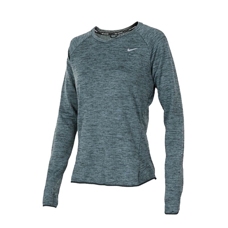 Nike Quick-Dry Breathable Lightweight Knitted Long Sleeve Raglan T-Shirt Women Tops 812043-392