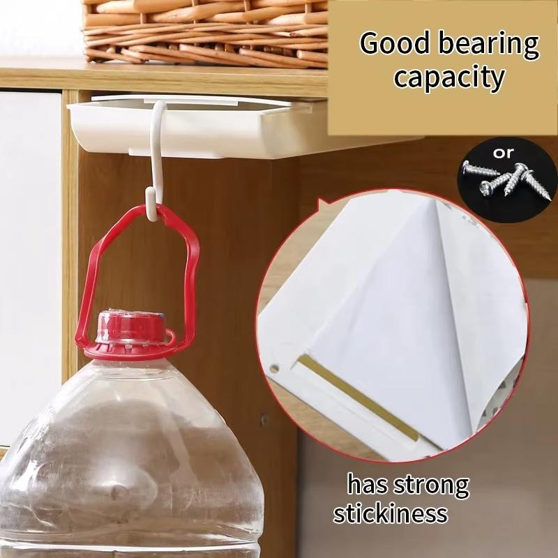 Hidden Organizer Self-Adhesive Plastic Storage Holder for Home Office School Sundries Cosmetics Stationery Kitchenware Organizer