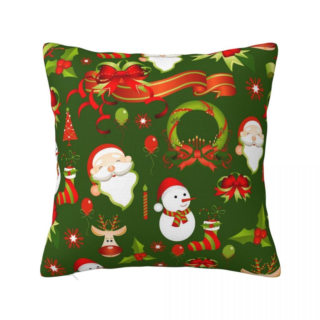 Christmas Pillow Case Cushion Cover Soft Printed Pillow Cover Novelty Pillowcases For Chair Sofa Home Decoration