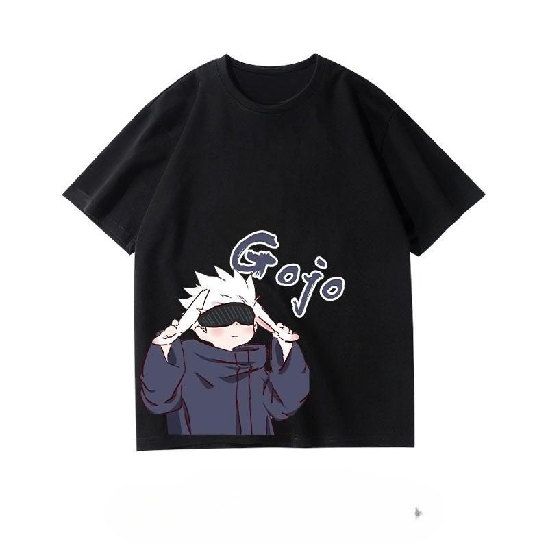 Anime T Shirt Gojo Satoru Yuji Itadori Geto Suguru Tee Unisex Women Cotton Harajuku Loose Top Streetwear Couple Y2k