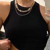Maglietta basic sexy da donna senza maniche in maglia estiva Maglietta bianca con spalle scoperte a costine Canotta nera Streetware Camis Femme Skinny
