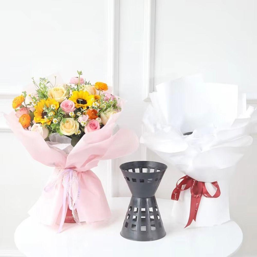 Plastic Flower Bouquet Base Quick Wrap Flower Base Bouquet Wrapping  for Flowers Store Party Shop
