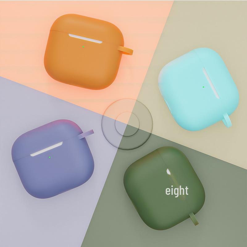 AirPods 4th Gen Bluetooth Headset Protective Silicone Case - Solid Color
