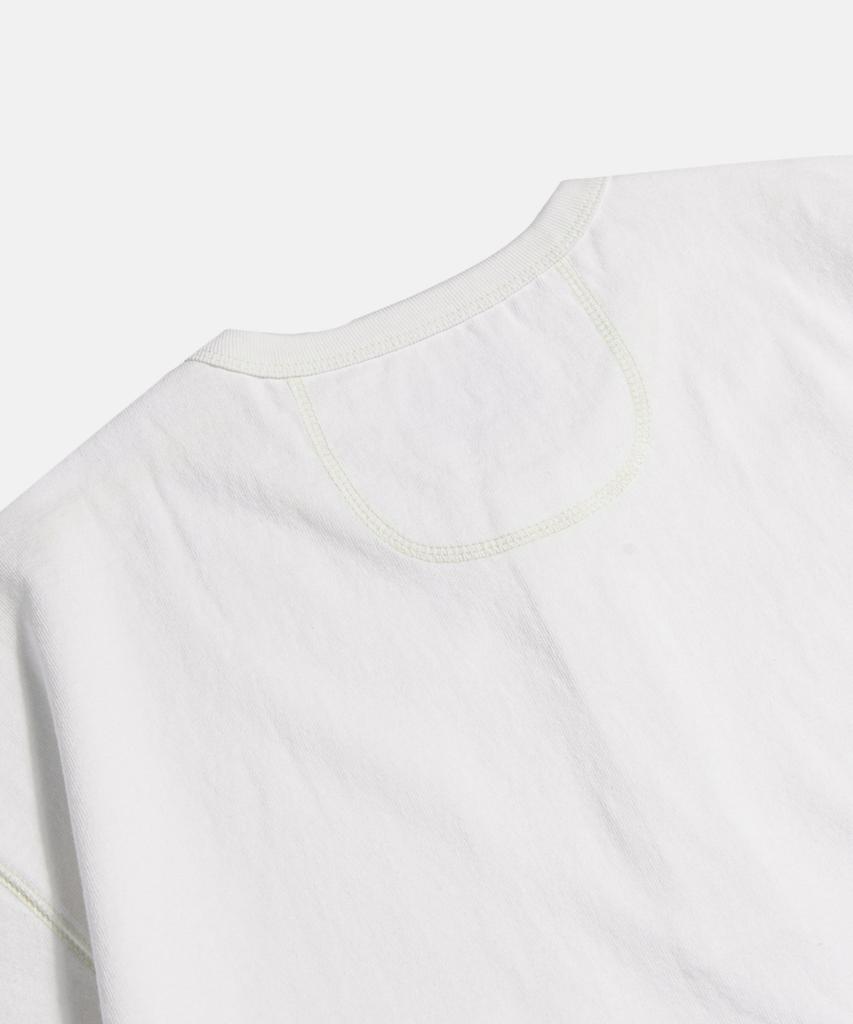 ESPIONAGE Wide Henley Pocket Tee Off White