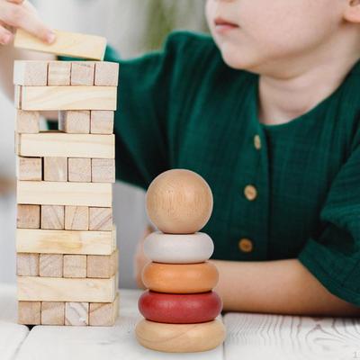 Wooden Stacking Rings Toy Sensory Toy,Early Educational,Preschool Baby Toys Circle Stacker