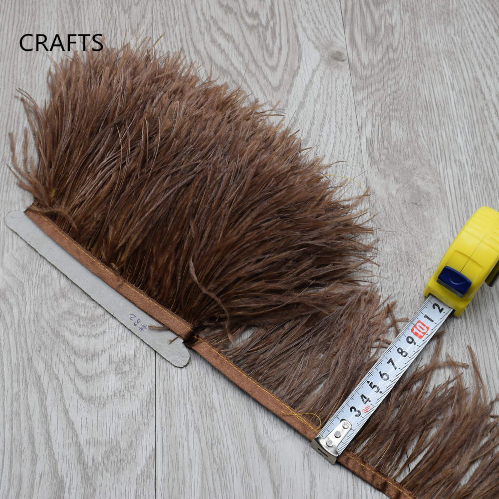 Feather2023 hot! Fluffy and beautiful 5-10M long ostrich hair feather trim cloth sideband 8-10cm wide / DIY sewing clothing accessories