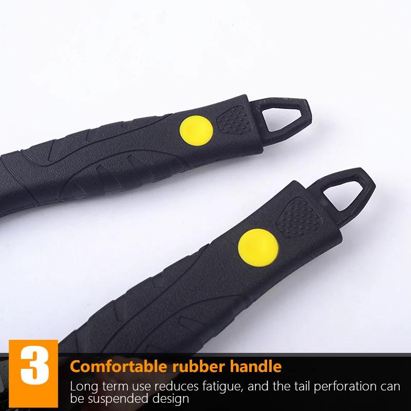 Juego de Llaves Inglesas Ajustables Anchas 6/8/10/12in Llave para Fontanería con Empuñadura Suave Acero Cr-V Abierta Mango Corto Antideslizante Ultrafina Baño