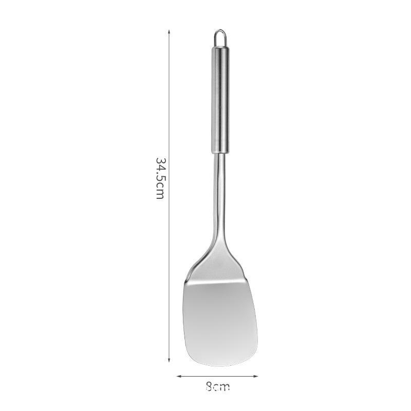 Stainless Steel Turner Long Handle Slotted Shovel Non-stick Kitchen Steak Cooking Spatula Burger Fried Egg Flip Over Shovel