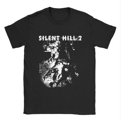 Silent Hill 2 3 Videogame Black Retro Gaming T-Shirt Tee Men Women Holiday Casual Short Sleeve Tee Top Loose T-shirt Summer