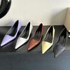 Fashion Elegant Satin Low Heel Women Pumps Sexy Pointed Toe High Heels 3cm Comfort Shallow Office Mules Shoe Dress Shoes Zapatos Mujer