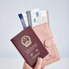 Multifunction Passport Cover with SIM Card Slots Flight Ticket Clip Leather Passport Holder  Travel