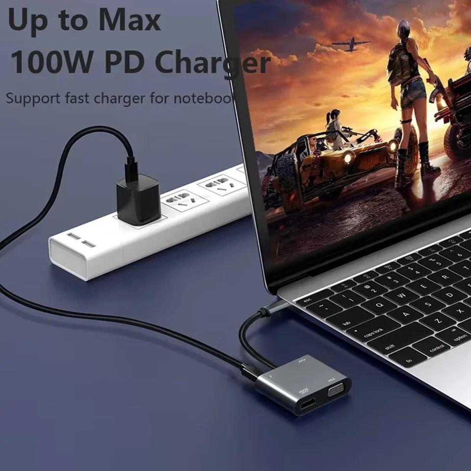 3 In 1 Usb Type C Hub USB C To HDMI-compatible Splitter HUB Type-c To HDMI-compatible USB3.0 Docking Station For Macbook Air Converter
