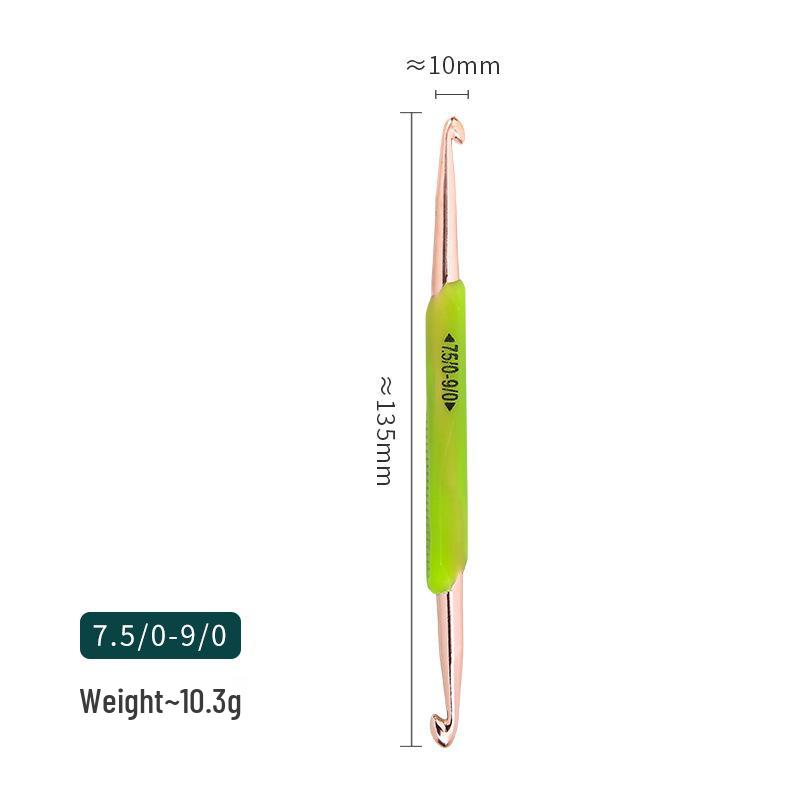 TPR Soft Rubber Double-Ended Crochet Hook Set, 5-Piece DIY Yarn Knitting Tool for Home Crafts
