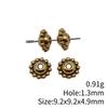 Small Hole Alloy Spacer Beads Multi Pattern Antique Metal Loose Beads For DIY Jewelry Bracelet Making For