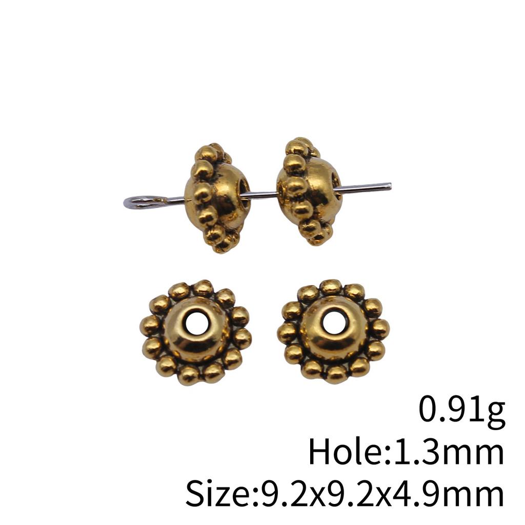 Small Hole Alloy Spacer Beads Multi Pattern Antique Metal Loose Beads For DIY Jewelry Bracelet Making For